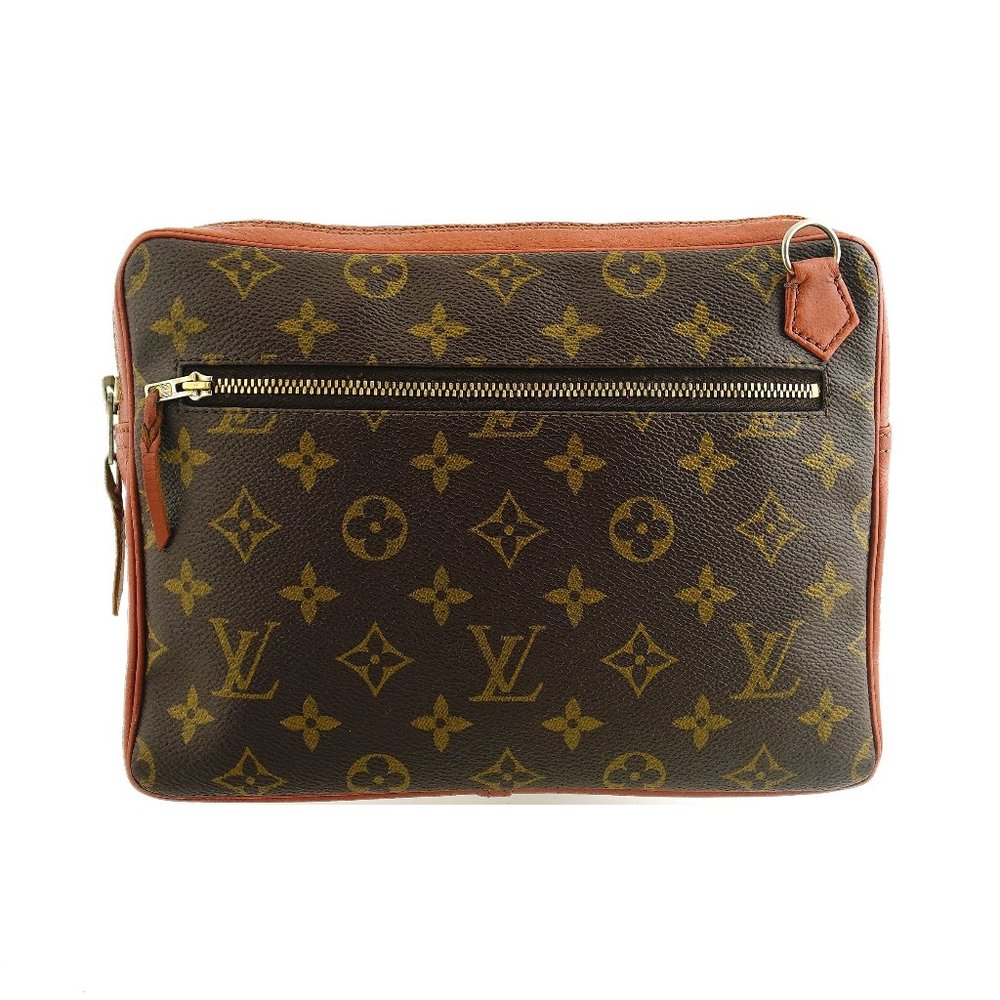 Vintage LOUIS VUITTON Monogram Canvas Leather Sports Clutch Bag